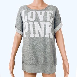 VS PINK Loose Fitted Gray Sweatshirt